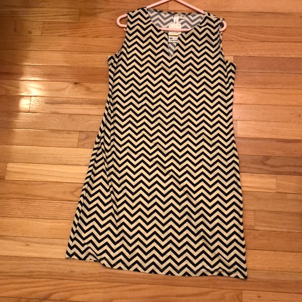 NWT Black and White Chevron Dress